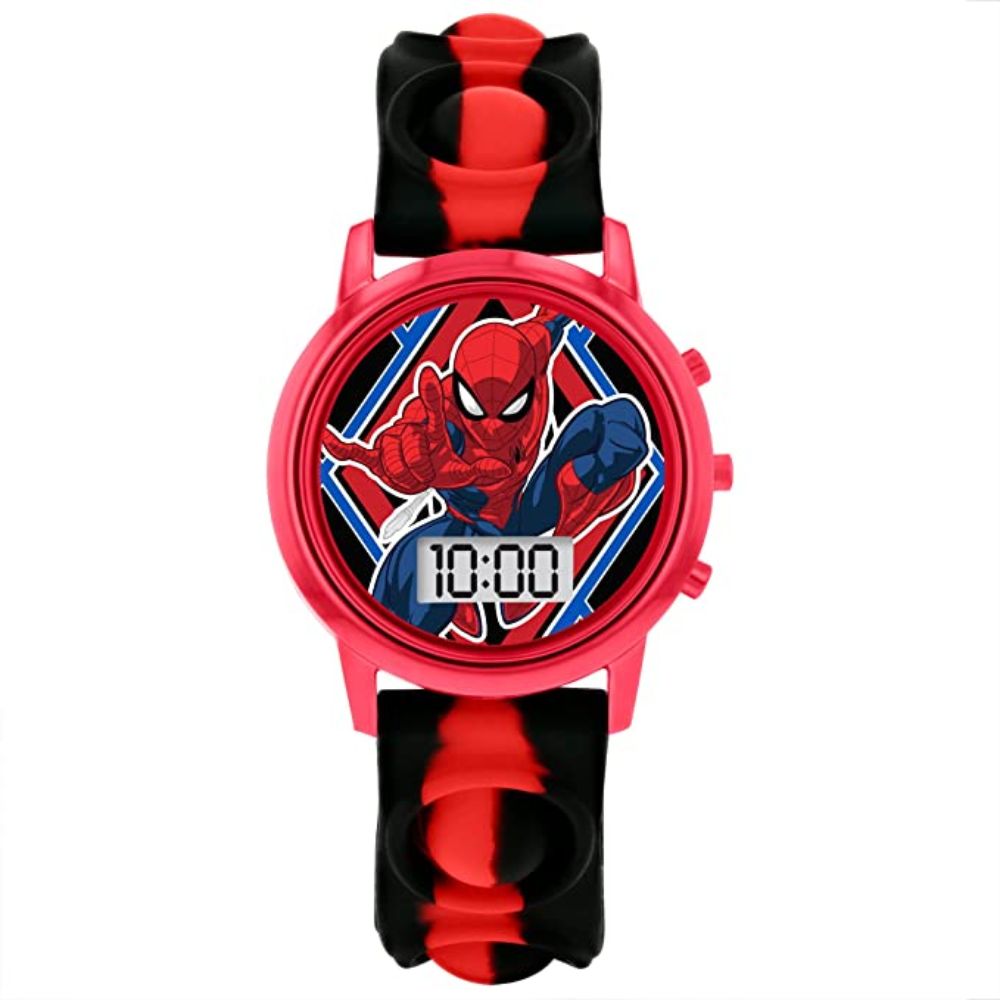 Spiderman Boy'S Digital Quartz Watch With Silicone Strap Spd4845